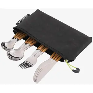 Outwell - Besteckset Deluxe mit Tasche - Set de couverts gris