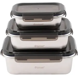 Set de boîtes alimentaires Outwell Camper Food gris argenté (3 unités)