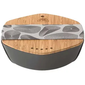 Robens - Leaf Meal Kit - Set de vaisselle taille 20 x 18,3 x 5,5 cm, gris