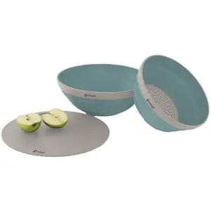 Outwell - Collaps Bowl & Colander Set - Plat creux taille 3,5 l, turquoise/gris