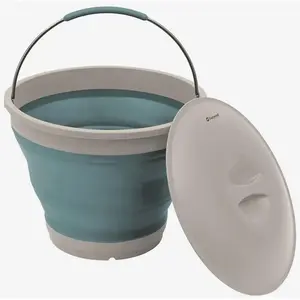 Outwell - Collaps Bucket With Lid - Seau pliable taille 7,5 l, gris