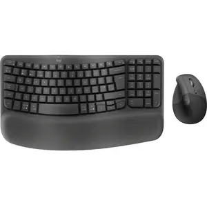 Logitech Ensemble Wave Keys et souris verticale Lift en Graphite pas cher