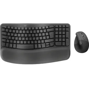 Logitech Ensemble Wave Keys et souris verticale Lift en Graphite pas cher