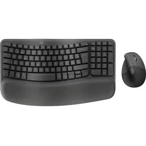 Logitech Ensemble Wave Keys et souris verticale Lift en Graphite pas cher