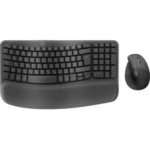 Logitech Ensemble Wave Keys et souris verticale Lift en Graphite pas cher