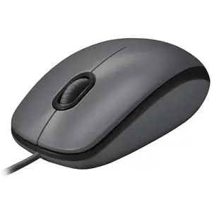 Comparateur de prix : Logitech Souris optique USB M100 avec conception ambidextre en Noir