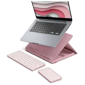 Logitech Casa Pop-Up Desk Rose, support, clavier sans fil, pavé tactile pas cher