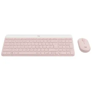 Logitech MK470 SLIM COMBO -ROSE-US clavier pas cher