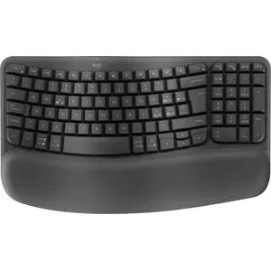 Logitech Wave Keys - Clavier - sans fil - 2.4 GHz, Bluetooth LE - QWERTY - Italien - graphite pas cher