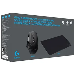 Comparateur de prix : Souris Gamer Filaire LOGITECH G502X filaire noir + tapis G240 TU