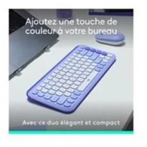 Comparateur de prix : Logitech POP ICON COMBO, ensemble clavier et souris Bluetooth