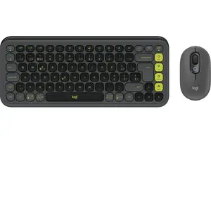 Logitech Ensemble clavier et souris POP Icon en Graphite Et Vert pas cher