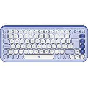 Comparateur de prix : Logitech Clavier Bluetooth POP Icon Keys en Lilas Et Blanc Cassé