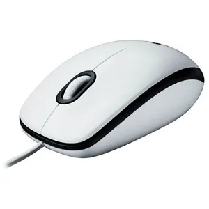 Logitech M100 - Souris - droitiers et gauchers - optique - 3 boutons - filaire - USB - blanc pas cher