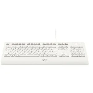 Logitech K280e - Clavier - USB - Allemand - blanc