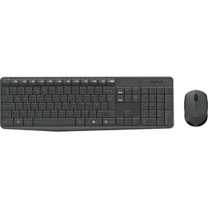 Comparateur de prix : Logitech Ensemble clavier et souris sans fil durable MK235 en Grey