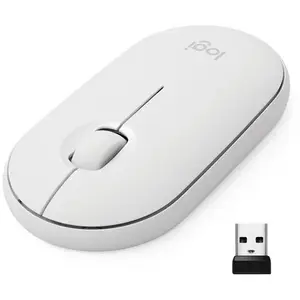 Souris silencieuse sans fil Logitech Pebble M350 Blanc cassé pas cher