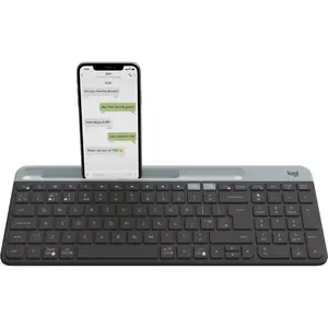 LOGITECH K580 Slim Multi-Device Wireless Keyboard Graphite Nordic pas cher