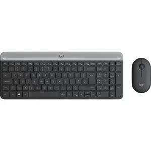 Logitech MK470 Combo Clavier et Souris, Clavier QWERTY Italien - Noir pas cher