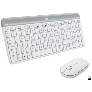 Logitech Ensemble clavier et souris sans fil ultra-fin MK470 en Off-White pas cher