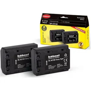 Comparateur de prix : HAHNEL<br/>BIPACK BATTERIE COMPATIBLE NP-FZ100 SONY