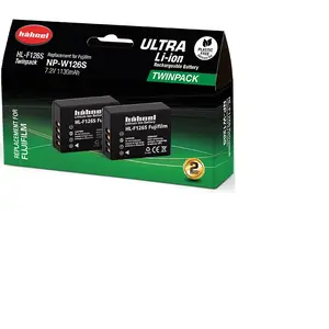 Hahnel Pack Double batterie ULTRA compatibles Fujifilm NP-W126S pas cher