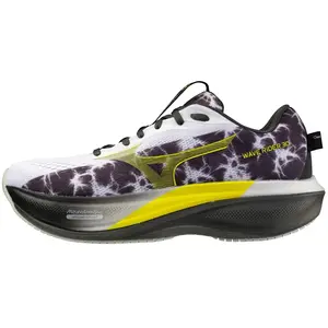 Chaussures Mizuno Wave Rider 30 Amsterdam blanc noir jaune - 44.5 pas cher