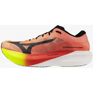 Mizuno - Hyperwarp Pure - Chaussures running plaque carbone Lava Orange / Black / Lightning Ye - 44.5 pas cher