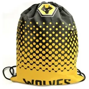 Wolverhampton Wanderers FC Crest Drawstring Bag One Size or/noirVendu parspartoo