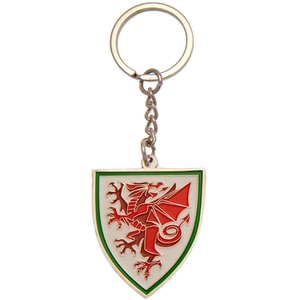 FA Wales Crest Keyring One Size blanc/rouge pas cher