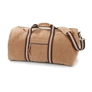 Quadra Vintage Canvas Duffle Bag One Size noir pas cher