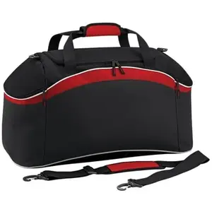 Bagbase - Sac de sport TEAMWEAR (Noir / Rouge classique) TU pas cher