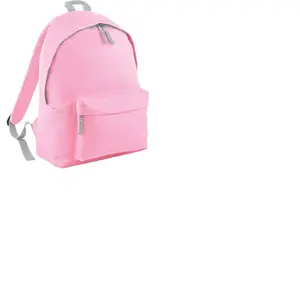 Bagbase - Sac à dos FASHION - Enfant (Rose classique / Gris clair) TU