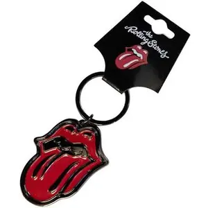 The Rolling Stones Classic Tongue Keyring One Size noir/rouge pas cher