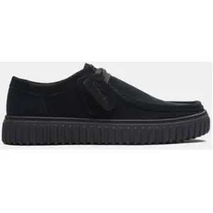 Comparateur de prix : Clarks Main Torhill Lo Chaussures À Lacets En Daim Noir Pour Hommes EU 43