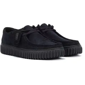 Comparateur de prix : Clarks Main Torhill Lo Chaussures À Lacets En Daim Noir Pour Hommes EU 42