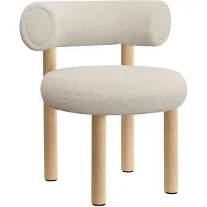Tom Dixon - Chaise rembourrée Fat - Blanc - Tissu Elle Saccho - Design... pas cher