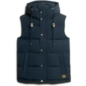 Doudoune sans manches à capuche Superdry Everest Bleu S M5011708A-98T pas cher