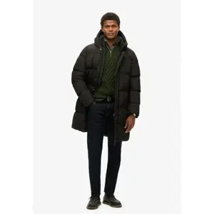 Veste à capuche Superdry Sports Puffer Mid noir pur - M pas cher