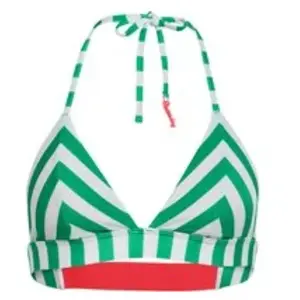 Comparateur de prix : Superdry Haut de bikini triangle rayé pour femme, Rayures vertes., M