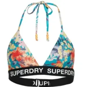 Haut de bikini Superdry Logo Triangle bleu rouge jaune femme - XXS pas cher