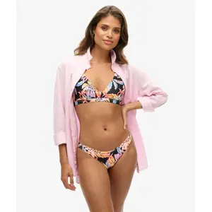 Superdry Bas de bikini classique pour femme avec imprimé, Orange tropical, XL pas cher