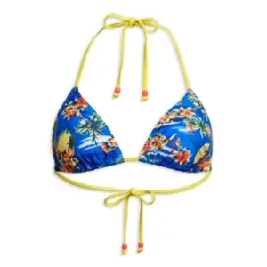 Superdry Haut de bikini triangle avec lacets, Dauphin bleu océan, S pas cher