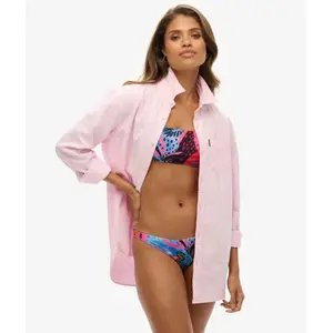 Superdry Haut de bikini bandeau pour femme avec imprimé tropical, bleu tropical, S pas cher
