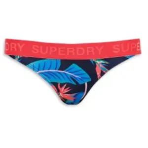 Superdry Bas de bikini classique pour femme avec logo, Bleu marine Paradis, L pas cher