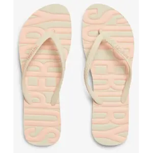 Tong Superdry Vintage Vegan Flip blanc crème rose femme - 38/39 pas cher
