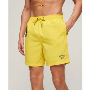 Comparateur de prix : Superdry Short de bain polo pour homme 17" en matériau recyclé, Jaune nautique, L
