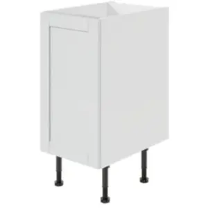 Meuble bas de cuisine avec 1 porte GoodHome Ash gris mat et blanc L. 4... pas cher