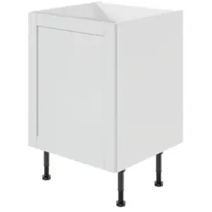 Meuble bas de cuisine avec 1 porte GoodHome Ash gris mat et blanc L. 6... pas cher