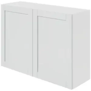 Meuble haut de cuisine avec 2 portes GoodHome Ash gris mat et blanc L.... pas cher